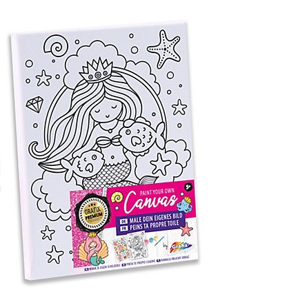 Tela Para Pintura Infantil Colorir Pintar Canvas Unicórnio com Tinta e  Pincel